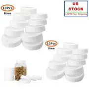 10Pcs 70/86mm Plastic Ribbed Lids Storage Caps for Mason Jars Canning Jars Cover