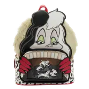 Loungefly Disney Villains - Cruella de Vil Scene (With Faux Fur) Mini Backpack - New, With Tags