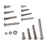 1000X M3 M4 M5 Button Head Socket Cap Screws Hex Nuts Machine Stainless Steel 304 Bolts Fully Threaded Metric Assortment Kit Industry Furniture
