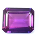 Extremely Rare 24.50 Ct Natural Purple Sapphire Emerald Cut Loose Gem Certified