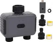 Smart Watering Timer, 2 Zone Garden Sprinkler Timer with Rain Delay, Manual Automatic Watering, Voice Control, and Cycle Watering, APP Remote Control for Plant Irrigation
