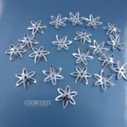 20 Solid Sterling Silver Star Lily Floral Spacer Bead Caps [8mm or 10mm]