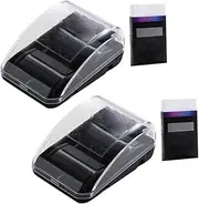 Uonlytech 2Sets Mini Crumb Collectors Portable Desktop Eraser Cleaners for Home and Office Lightweight Roller Design with Capacity Chip Box for Absorbing