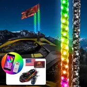 Key-on Lighted Whip Wire & 2PCS 3FT RGB Whip Lights For Can Am Maverick Trail