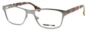McQ Alexander McQueen MQ0050O 005 Unisex Eyeglasses 53-18-150 Ruthenium / Havana
