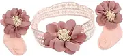 Yardwe 1Set Newborn Hairband and Socks Adorable Costume Accessories for Birthday for Newborns Lightweight and Lace Design Non Slip Socks for Comfort and Warmth