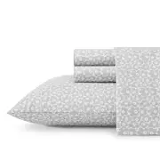 Marimekko Pikkuinen Unikko Grey Cotton Percale Sheet Set, Queen