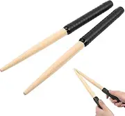 ROSENICE Drumstick 1 Pair Maibachi Taiko Wood Tip Drumstick Master Drum Sticks(Black)