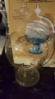 New River City Clocks Hand Blown Glass Barometer NOS