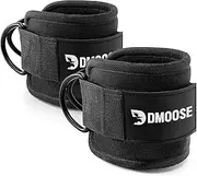 DMoose Ankle Straps for Cable Machines for Kickbacks, Glute Workouts, Leg Extensions, Curls, and Hip Abductors for Men and Women, Adjustable Ankle Strap with Double D-Rings and Neoprene Support