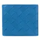 BOTTEGA VENETA 605721 大格編織對開八卡短夾.青藍