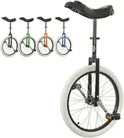 20" Wheel Trainer Unicycle Height Adjustable, Unicycle for Beginners/Kids/Adult, Skidproof Mountain Tire Balance Cycling Exercise (Color : Black, Size : 20 Inch) Durable TDF