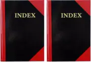 2 x Cumberland A5 A-Z Index Book Hard Cover Case Bound Notebook 100 Leaf - 43130