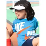 『NIKE 童裝-春夏款』NY2222006 中性款棉質套裝/短袖T恤+短褲(110S/110公分)☆靛藍色☆