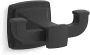 Kohler RIFF™ Robe Hook - Double Hook for Robes, Matte Black Finish