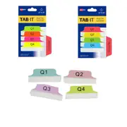 [Avery] Margin Quarters Q1-Q4 Tabs 24pcs (64x26mm) - B/G/Pink/Purple