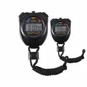 2Pc Handheld Stopwatch Digital Chronograph Sport Counter Lap Timer Alarm Watch Clock