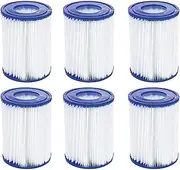 Swimming Pool Filter Cartridge 104 * 52 * 134, Compatible for BESTWAY II 58383 58386 58094 Filter Pump(6pcs)