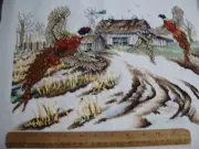 Stoney Creek Pheasant Farm Barn Windmill Country Finished Completed Cross Stitch