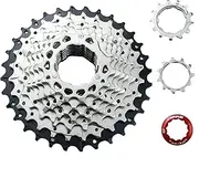 TRKIMAL Multiple Freewheel Bicycle Bike Accessories 9 Speed Cassette 11-25T/11-28T/11-32T/11-36T/11-40T/11-42T Compatible for Mountain Bike, Road Bicycle, MTB, BMX