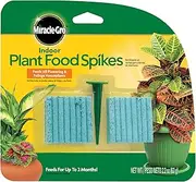 Miracle-Gro Indoor Plant Food Spikes, Includes 48 Spikes - Continuous Feeding for All Flowering and Foliage Houseplants - NPK 6-12-6, Pack of 1