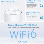 TP-Link Deco 1 pack 4G AX1500 Whole Home Mesh WiFi 6 Gateway Dual Band WiFi