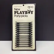 Vintage Playboy Bunny Party Picks Drink Cocktail Garnish Martini Olive 1970s NEW