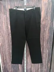 Dockers Men's Black Pant 38"x29" Straight Fit Stretch Comfort No Wrinkle 3-AA7