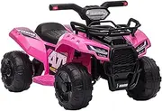MAZAM Kids Ride-On Car - 4 Wheeler Electric Quad ATV with Music/Horn/LED Lights/USB, Kids Ride-On Toys for 3+ Years Old, Pink