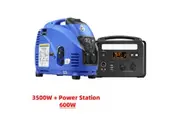 1* Gentrax 3.5KW Max 3.0KW Rated Inverter Generator + 1* VoltX 600W 307Wh Portable Power Station