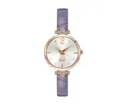 W61 Purple Ladies Lightweight Strap Korean Small Fresh Watch Belt Quartz Waterproof Fashion Watch Girls Decoration Watch Jewelry