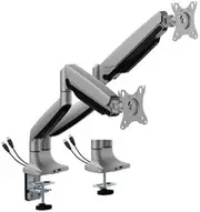 BrateckLDT82-C024UCE Single Screen Heavy-Duty Mechanical Spring Monitor Arm with USB Ports, Matte Silver