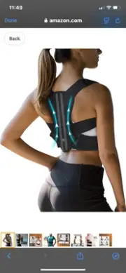 VANRORA Posture Corrector for Women and Men, Back Brace Fully Adjustable S/M