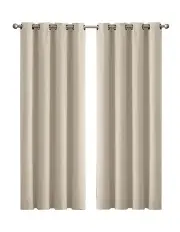 [Traderight] Blockout Curtains Panels 132x213cm x2 in Beige