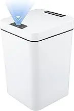 Bathroom Trash Can with Lid, 18L Large Capacity Touchless Trash Can Smart Automatic Motion Sensor Garbage Can, Plastic Trash Bin Waste Basket for Bedroom, Bathroom, Kitchen, Office