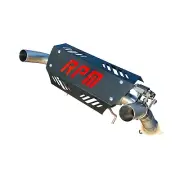 RPM Red E-Valve Muffler Dual Tip Exhaust for Polaris RZR XP TURBO S