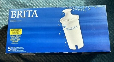 Genuine Brita 5 Pack Standard Replacement Water Pitcher Filters New Sealed
