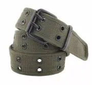 Unisex Two-Hole Canvas Belt in Olive Color