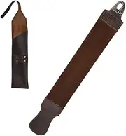 Hide & Drink, Barber Starter Pack (Set of 2), Leather Razor Strop & Straight Razor Case, For Shaving/Stropping/Grooming/Beard, Handmade Includes 101 Year Warranty :: Bourbon Brown
