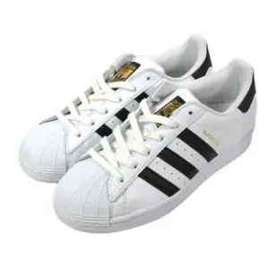 ADIDAS 男女 ORIGINALS SUPERSTAR 皮革 貝殼鞋頭 經典金標復古初代鞋 白黑 - EG4958