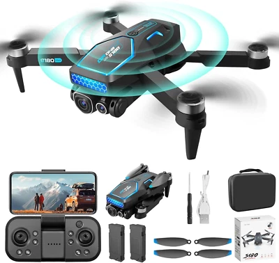 B-Qtech Drone with Camera, 4K Foldable FPV Mini Drone with Brushless Motor, One