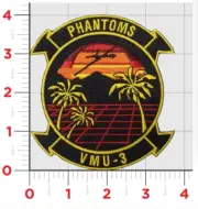 MARINE CORPS VMU-3 PHANTOMS FRIDAY HOOK & LOOP EMBROIDERED PATCH