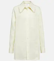 [Bottega Veneta] Bottega Veneta Oversized linen shirt AU 6 white