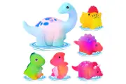 6pcs Light Up Floating Bath Toys, Flashing Colorful LED Water Bath Toys, Pool Party Toys, Boys Girls Birthday Gifts