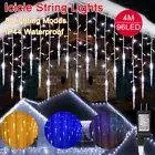 Christmas Icicle Lights 96LED Crystal Ice Window Curtain Fairy String Light Xmas