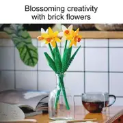 Building Block Flower Kids Block Flower Narcissus Building Assembly for Kids