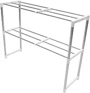 FONDOTIN Expandable Stainless Steel Shoe Rack Versatile Shoe Storage Organizer for Entryway Closet and Garage Design for Maximum Capacity Easy to Clean and Maintain