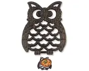 Cast Iron Owl Trivet - Decorative Trivet for Kitchen Counter or Dining Table ...