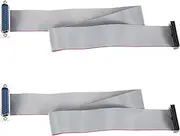 uxcell IDC Wire Flat Ribbon Cable DB25 Male to FC-26 Female Connector 2.54mm Pitch 50cm Length 2pcs