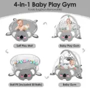 4-In-1 Baby Play Mat Baby Gym,Tummy Time Floor Activity Gym w/ Balls; GREAT DEAL